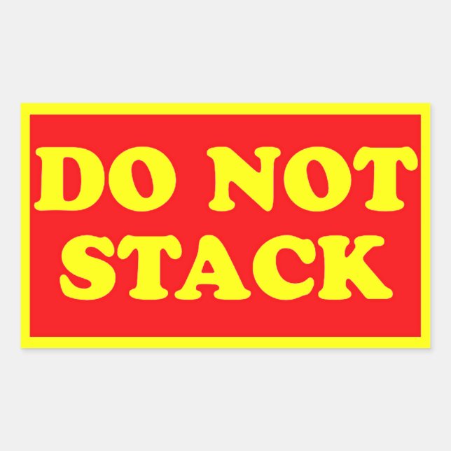 Do Not Stack Shipping Label (Front)