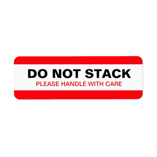 Do Not Stack Warning Label Red