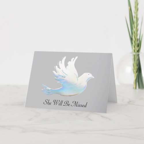 Do Not Stand at My Grave and Weep Dove of Peace Card