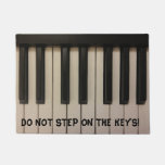 Do Not Step On The Keys Fun Piano Keys Design Doormat at Zazzle