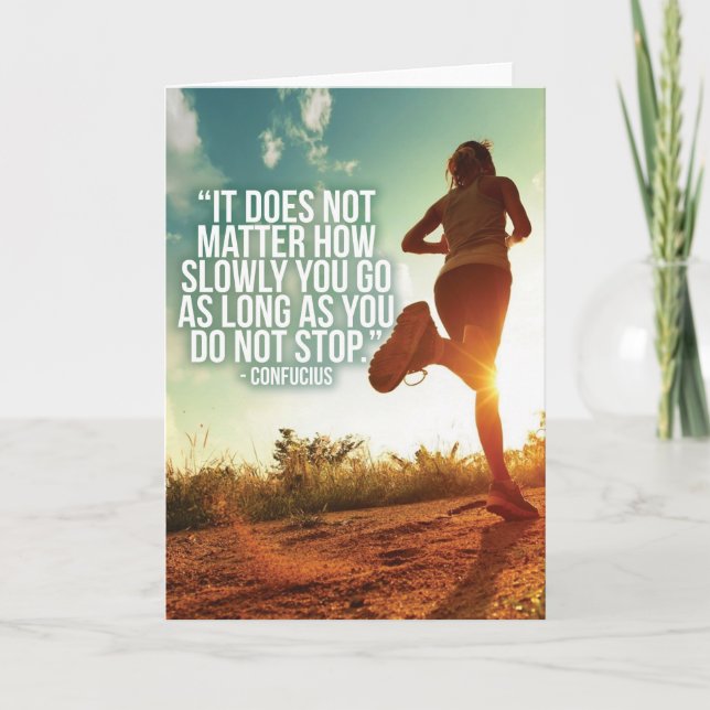 DO NOT STOP. Running Marathon Workout Motivational Card (Front)