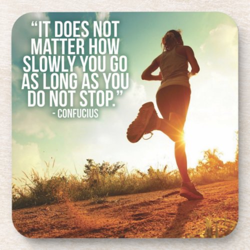 DO NOT STOP Running Marathon Workout Motivational Coaster