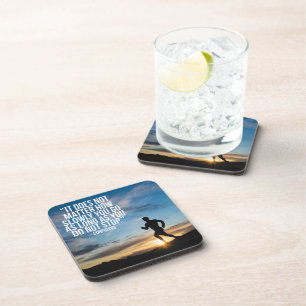 DO NOT STOP. Running Marathon Workout Motivational Drink Coaster