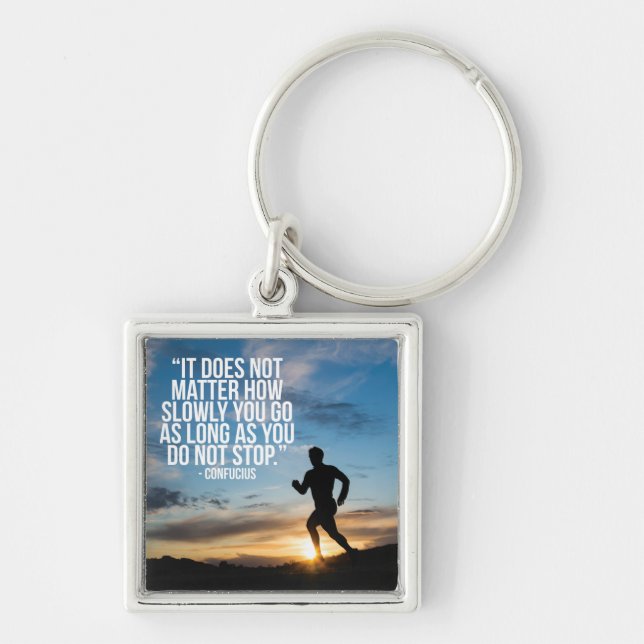 DO NOT STOP. Running Marathon Workout Motivational Keychain (Front)