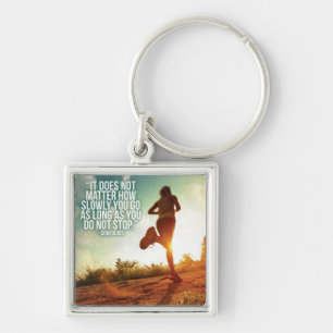 DO NOT STOP. Running Marathon Workout Motivational Keychain