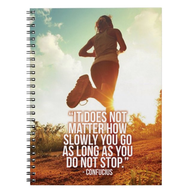 DO NOT STOP. Running Marathon Workout Motivational Notebook (Front)