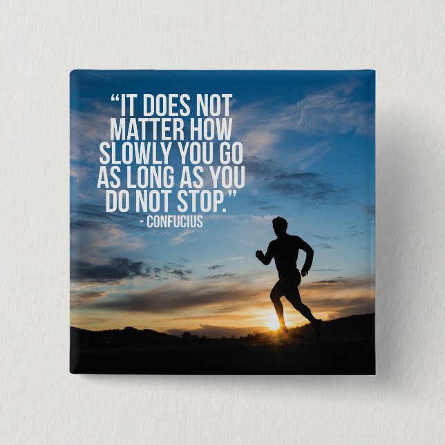 DO NOT STOP. Running Marathon Workout Motivational Pinback Button (Front)