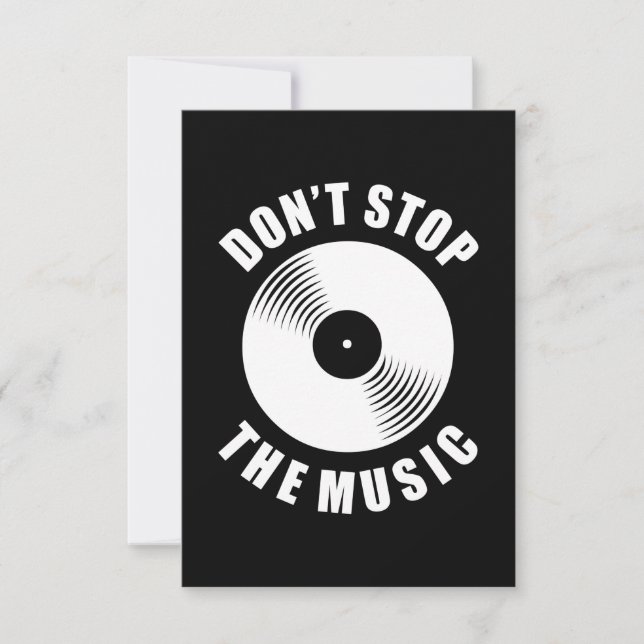 Do Not Stop The Music RSVP Card (Front)
