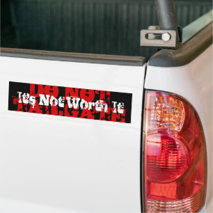 Do Not Tailgate Bumper Sticker