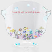 Do Not Tap on Glass | Funny Fish Tank Face Shield (Front w/Glasses)