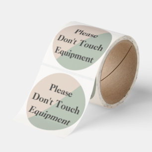 Do Not Touch Equipment Professional Boundary Classic Round Sticker