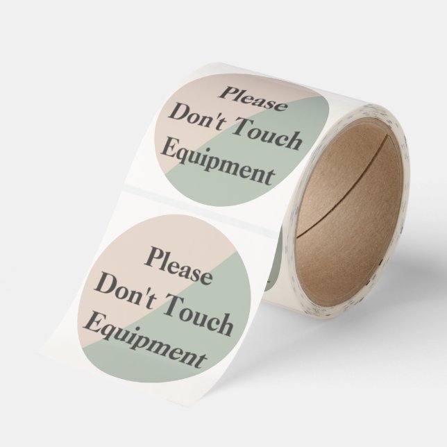 Do Not Touch Equipment Professional Boundary Classic Round Sticker (Roll)