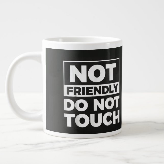 Do Not Touch Giant Coffee Mug (Left)