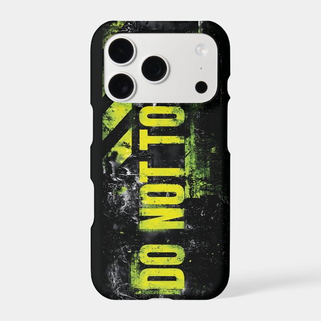 "Do Not Touch" Grunge Warning Sign Iphone Case (Back)