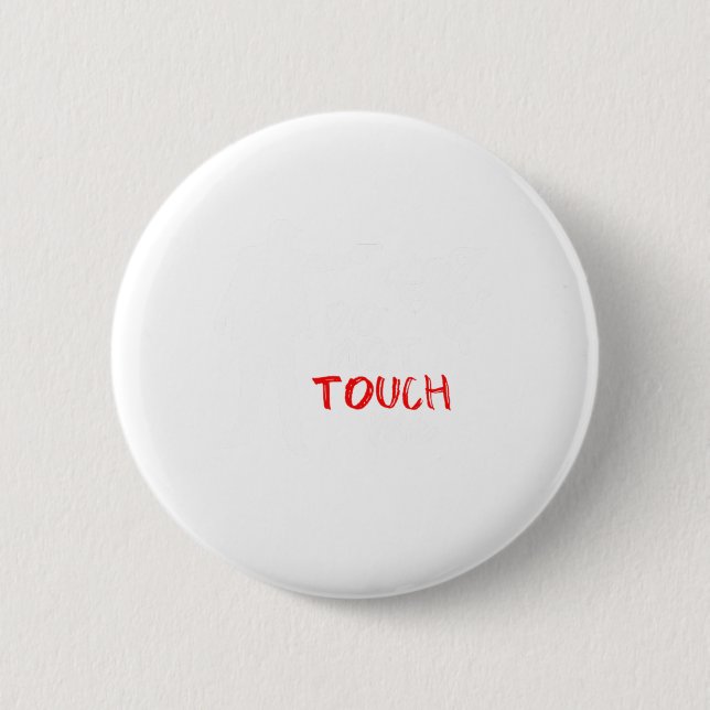 Do Not Touch Me Anti Valentines Day Cupid Gift Button (Front)