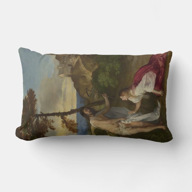 Do Not Touch Me (by Titian) Lumbar Pillow (Front)