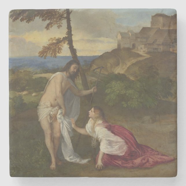 Do Not Touch Me (by Titian) Stone Coaster (Front)