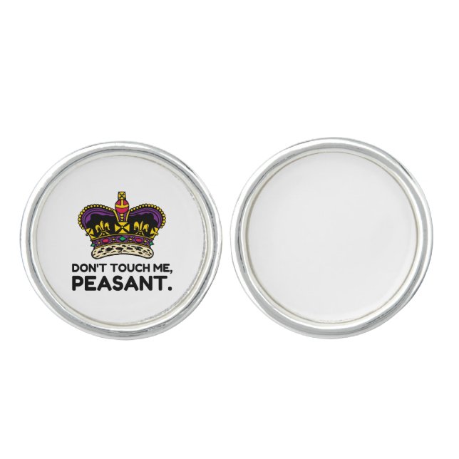 Do Not Touch Me Peasant Cufflinks (Front)