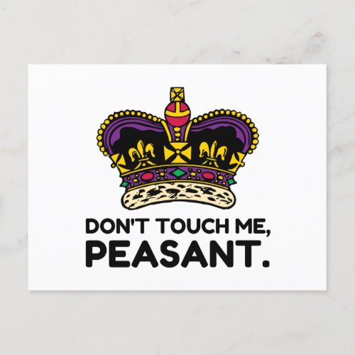 Do Not Touch Me Peasant Postcard
