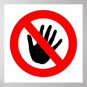 Do not touch poster