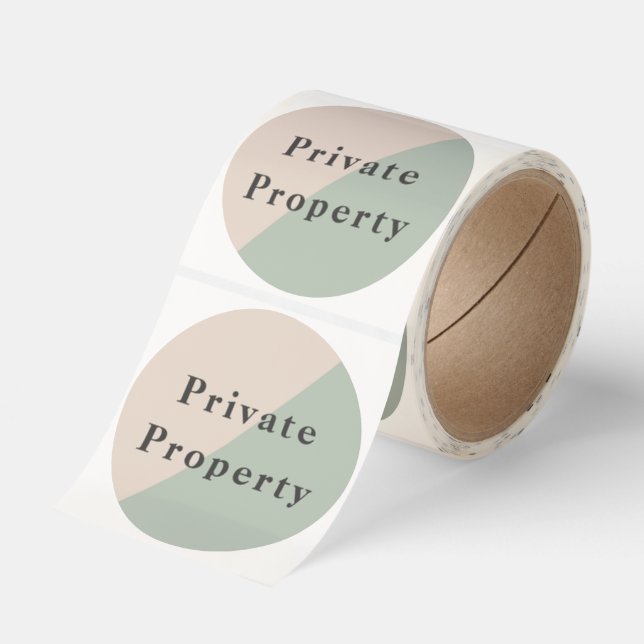 Do Not Touch Private Property Boundary Classic Round Sticker (Roll)