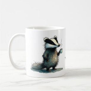 Do. Not. Touch. Whimsical Badger Coffee Mug
