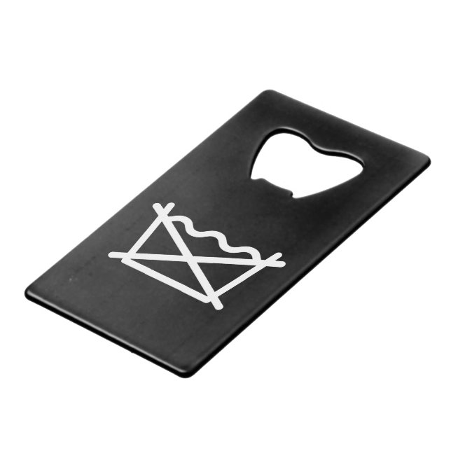 DO NOT WASH! CREDIT CARD BOTTLE OPENER (Front Angled)