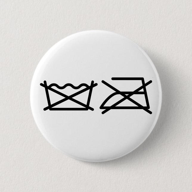 DO NOT WASH! DO NOT IRON! BUTTON (Front)