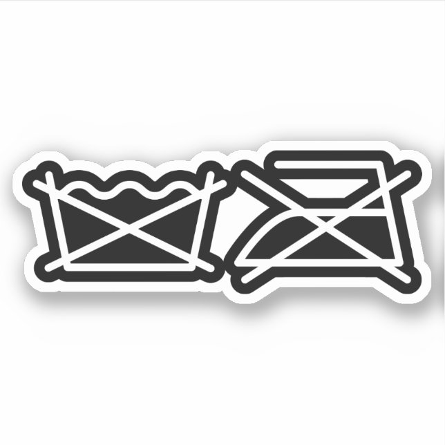 DO NOT WASH! DO NOT IRON! STICKER (Front)