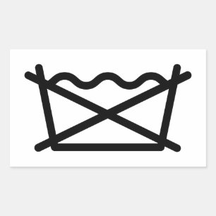 DO NOT WASH! RECTANGULAR STICKER