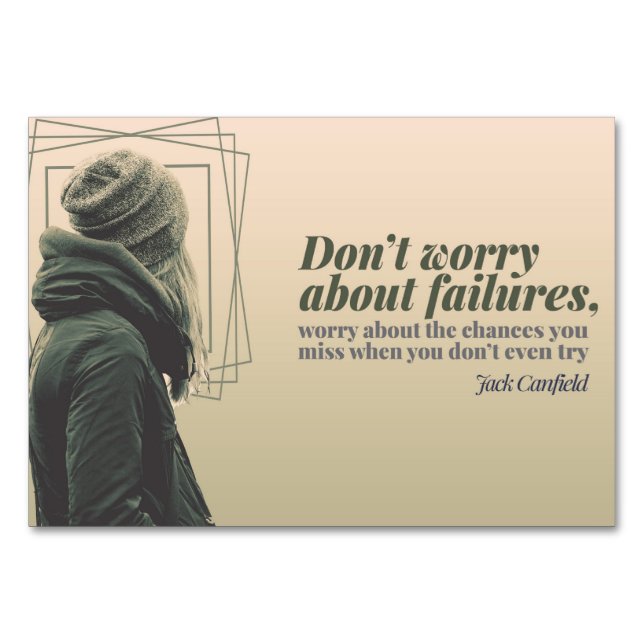 Do Not Worry About Failures Table Number (Front)