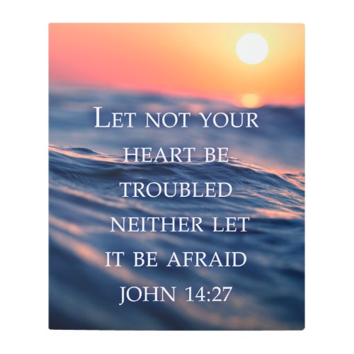 Do not worry Bible verse anti_fear encouragement  Metal Print