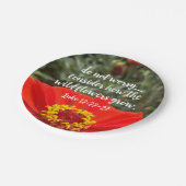 Do Not Worry Consider Wild Flowers Christian Bible Paper Plates (Angled)