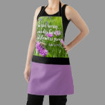 Do Not Worry Wild Flowers Bee Christian Bible Apron