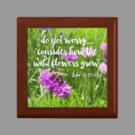 Do Not Worry Wild Flowers Bee Christian Bible Gift Box