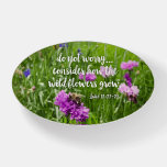 Do Not Worry Wild Flowers Bee Christian Bible Paperweight