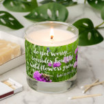 Do Not Worry Wild Flowers Bee Christian Bible Scented Candle