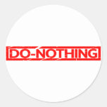 Do-nothing Stamp Classic Round Sticker