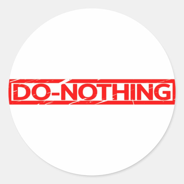 Do-nothing Stamp Classic Round Sticker (Front)