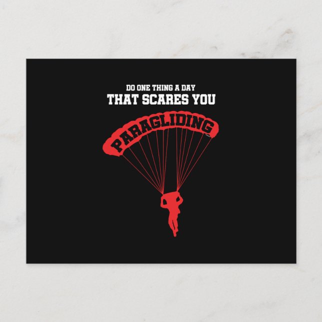 Do One Thing a Day Paragliding Adventure Holiday Postcard (Front)