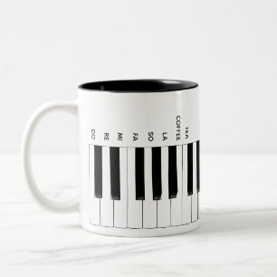 Do Re Mi Coffee Tea Piano Keyboard Music Mug