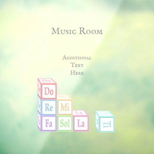 Do Re Mi Fa Musical Baby Blocks Room Sign