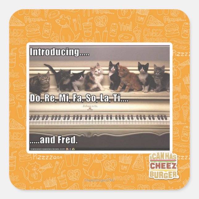 Do, Re, Mi, Fa, So, La, Ti, Fred Square Sticker (Front)