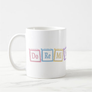 "Do Re Mi" Full Octave Solfege Musical Baby Blocks Coffee Mug