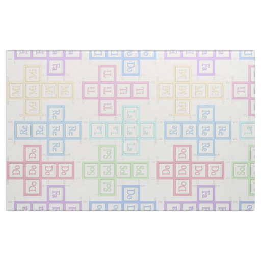 "Do Re Mi" Musical Baby Blocks 4" Sewing Pattern Fabric