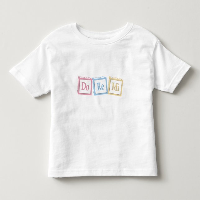 "Do Re Mi" Solfeggio Baby Blocks Musical Toddler T-shirt (Front)