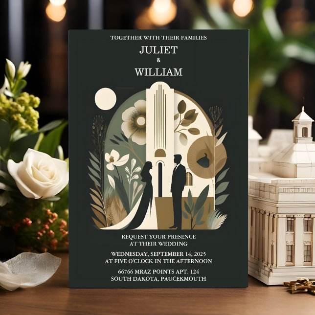 Do Retro 70s 80s Fast Bold Boho Courthouse Wedding Invitation (Creator Uploaded)