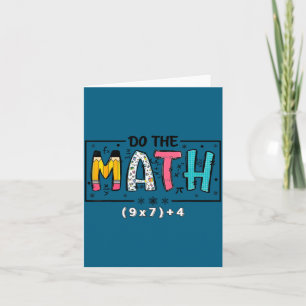Do Shirt Math 67 Math Teacher Six Card