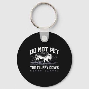 Do Shirt Not Pet Fluffy Cows National Keychain