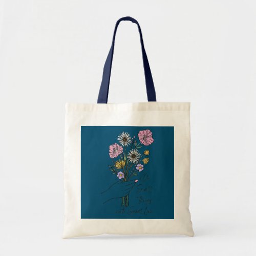 Do Small Things With Great Love Wildflower Flower Tote Bag